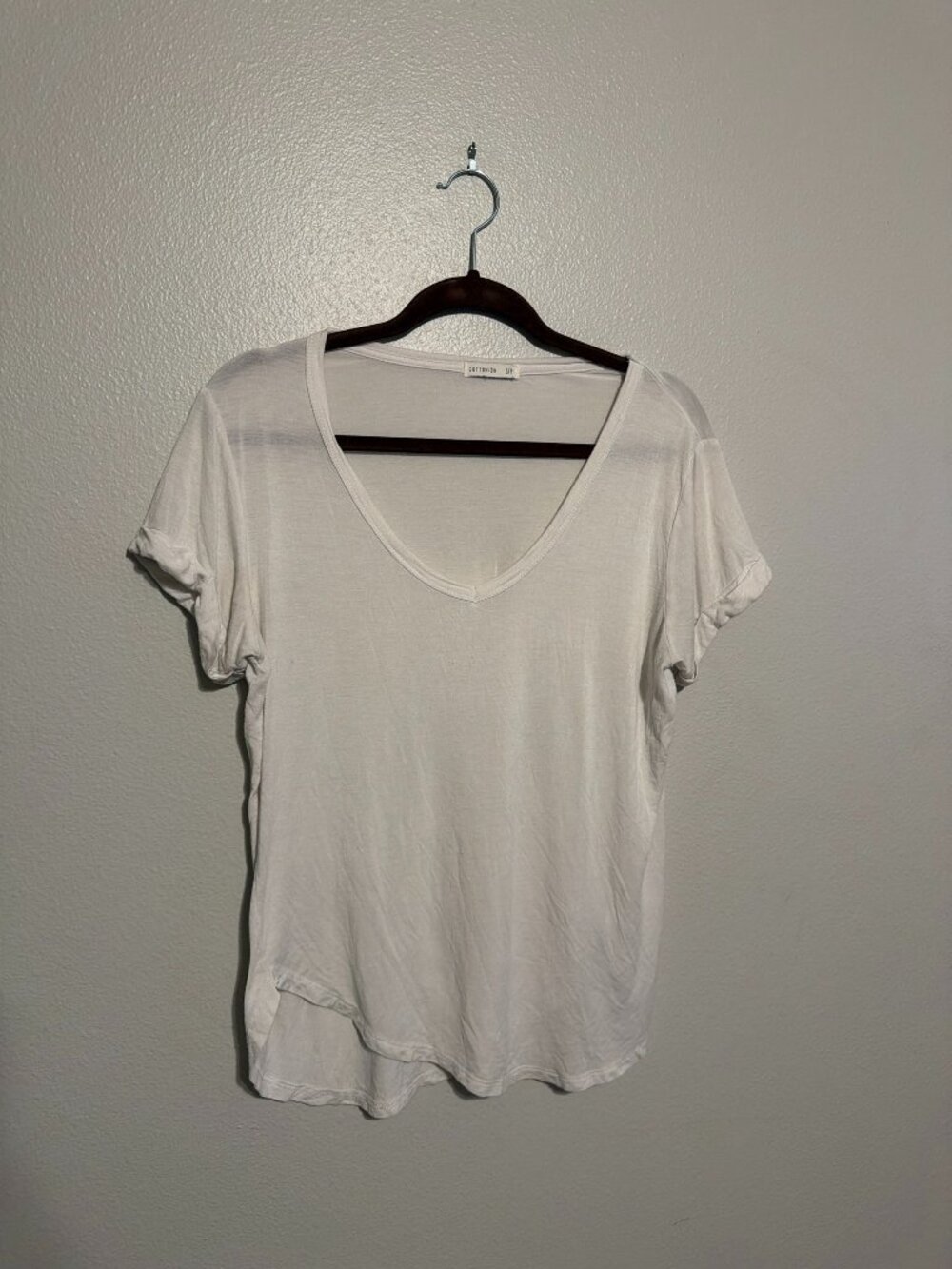 Cotton On White V-Neck Relaxed Tee